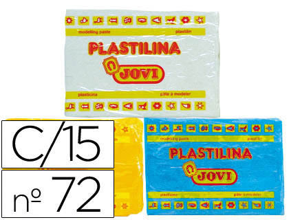 15 barras 350g. plastilina Jovi 71 colores surtidos